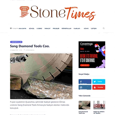Segmen Arix SANG Diamond Tools Menjadi Pusat Perhatian di Majalah Stone Times Turki!